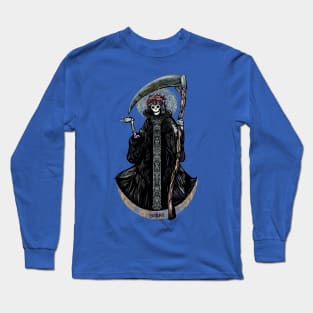 Santa muerte / Lady Death por sirako Long Sleeve T-Shirt